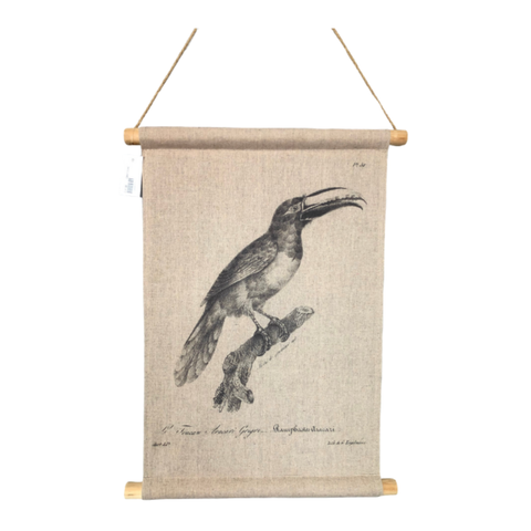 Hanging Scroll Print on Fabric Birdlife