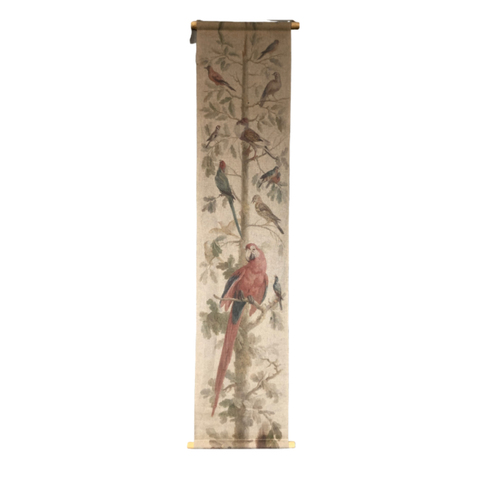 Hanging Scroll Print on Fabric Bird Life