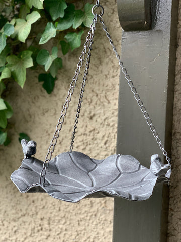 Hanging Metal Bird Feeder w Chain w Bird