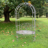 Arch with Round Bench Seat Dark Grey