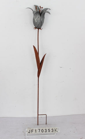 Stake Metal Flower Lily