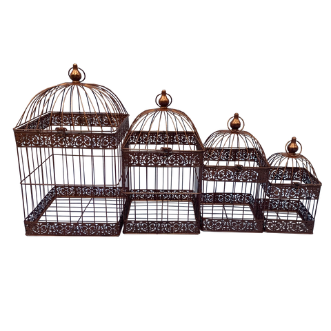 Birdcage Square set 4 Rust