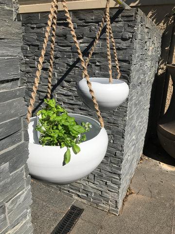 Hanging Planters Set 2 White