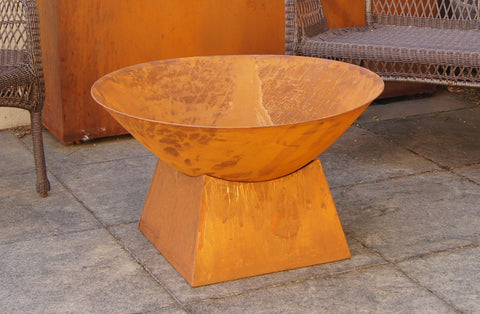 Fire Bowl Fire Pit w Stand Plain