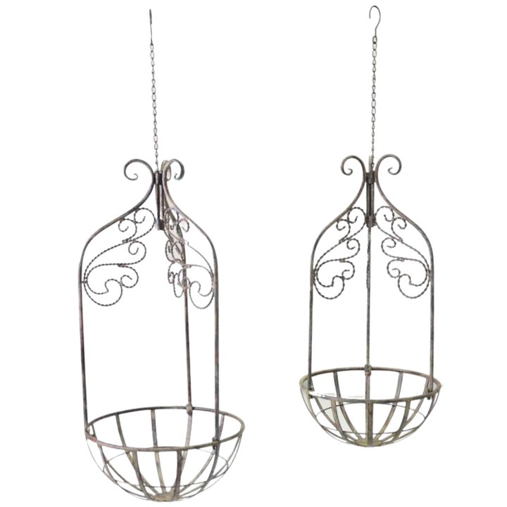 Hanging Baskets Set of 2 Brown