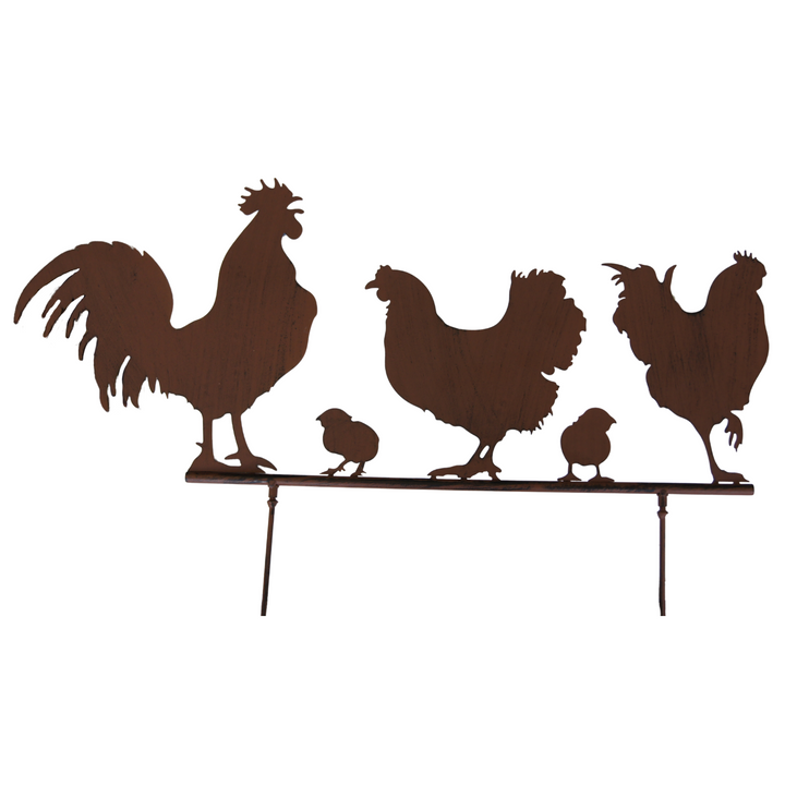 Garden Stake - Chicken Family