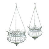 Hanging Baskets Set 2 Rustic Green