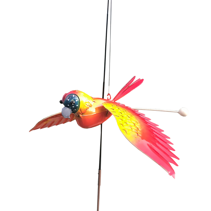 Garden Stake - Fishing Rod Parrot