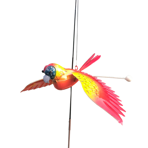 Garden Stake Fishing Rod Parrot