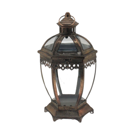 Metal Lantern with Glass