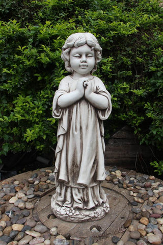 Statue Child Praying Standing 25x24x72cm