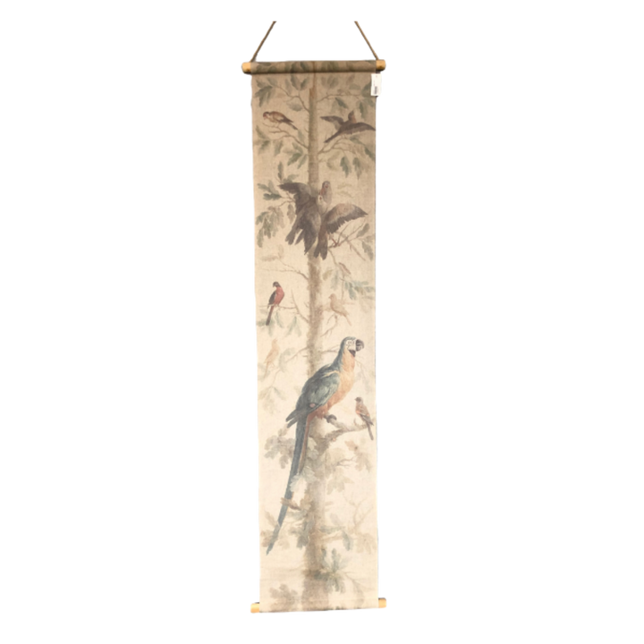 Hanging Scroll - Print on Fabric Birdlife