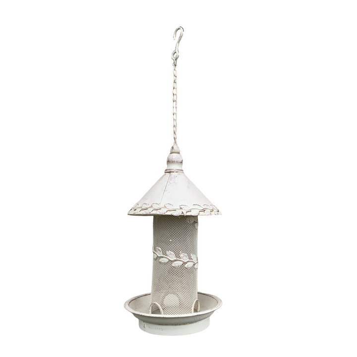 Bird feeder - Hanging Antique White