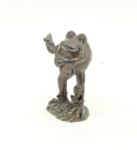 Statue Frog Playing Guitar