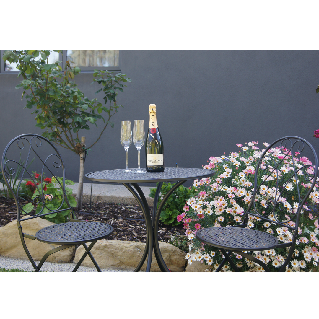 Patio Setting - Abby 3 piece in Black