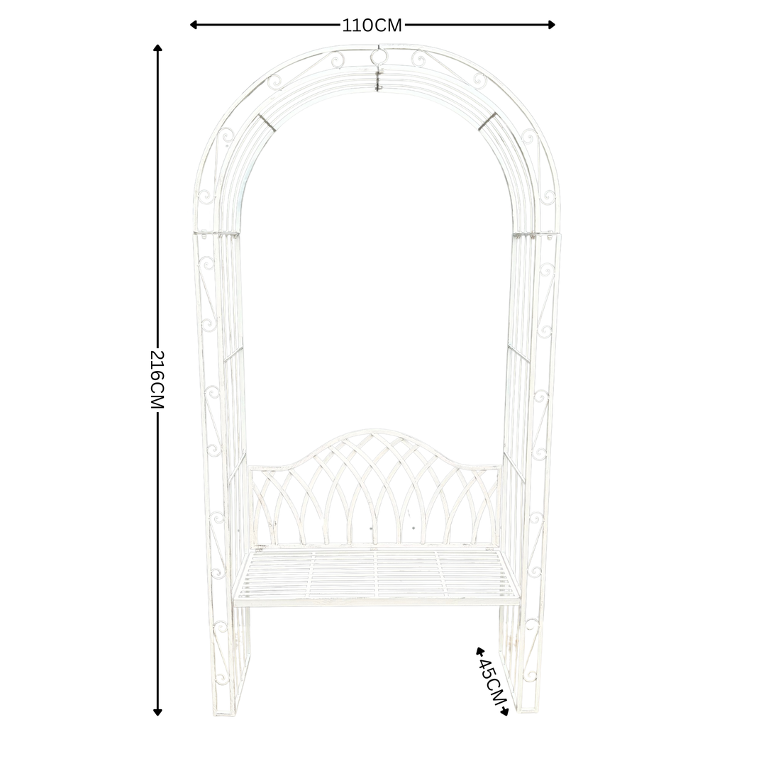 Garden Arch w/ Bench - Audrey