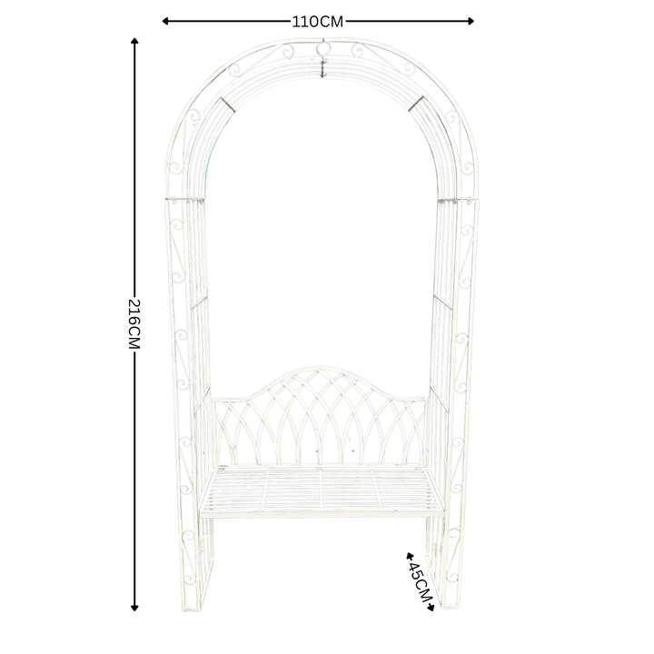 Garden Arch w/ Bench - Audrey