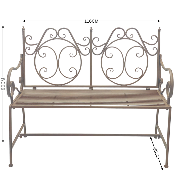 Garden Bench - Catalina Rust