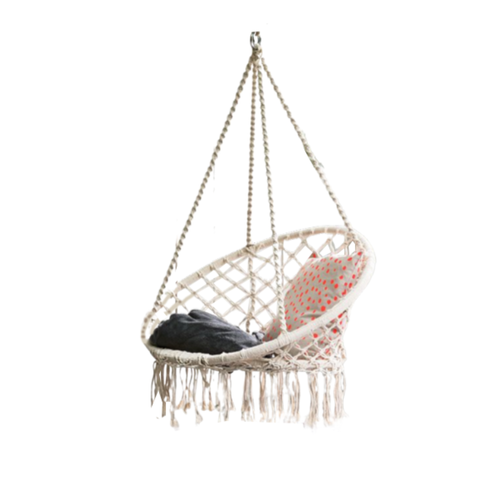 Chair Macrame Hanging White