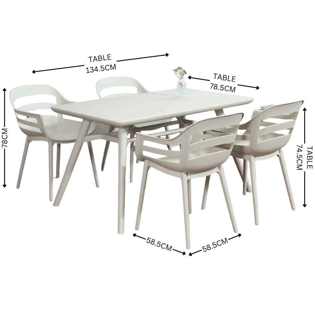 Dining Setting 5 piece Beige