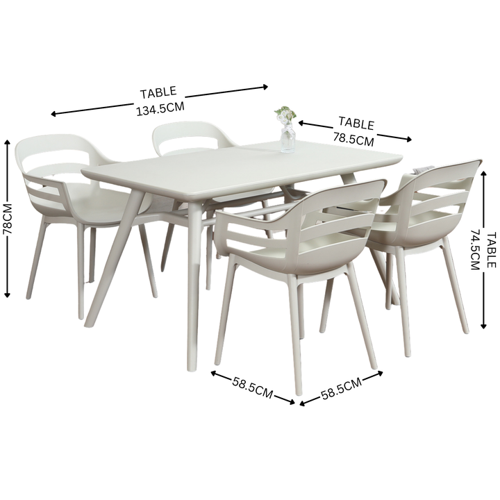 Dining Setting 5 piece Beige