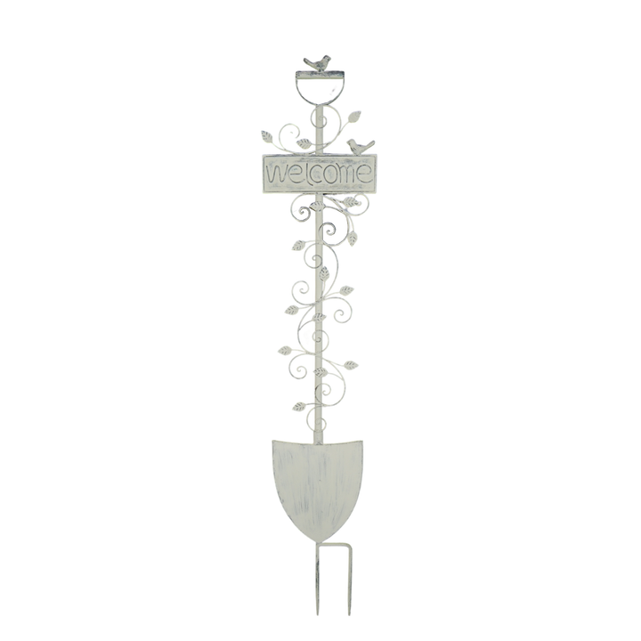 Garden Stake - Welcome Shovel Grey