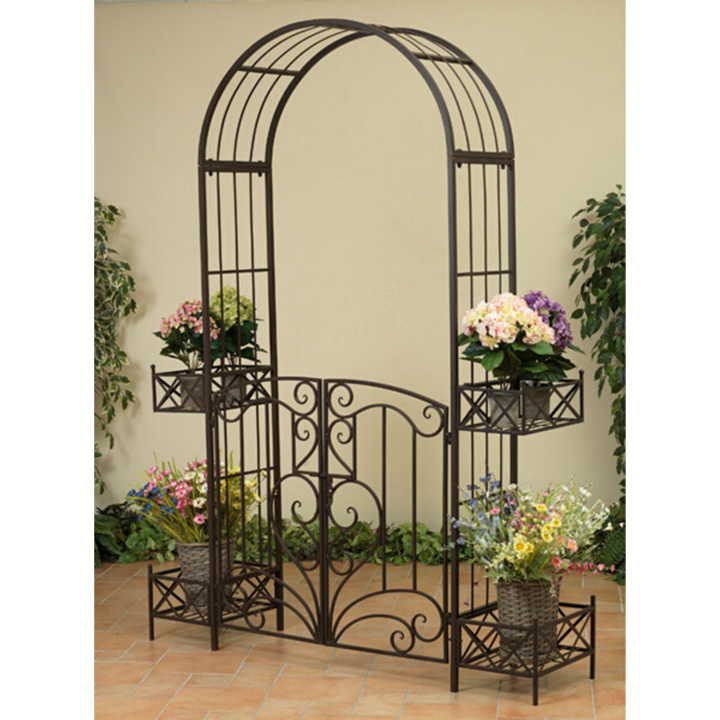 Garden Arch w/ Gate - Planters