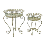 Set 2 Planter Stands in Antique Bronze Verdi finish