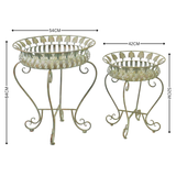 Set 2 Planter Stands in Antique Bronze Verdi finish