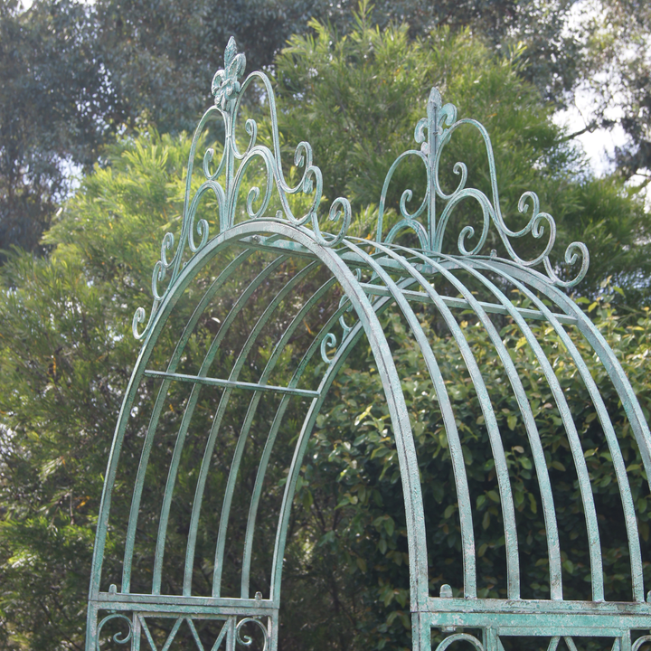 Arch Decorative Green Mottled White