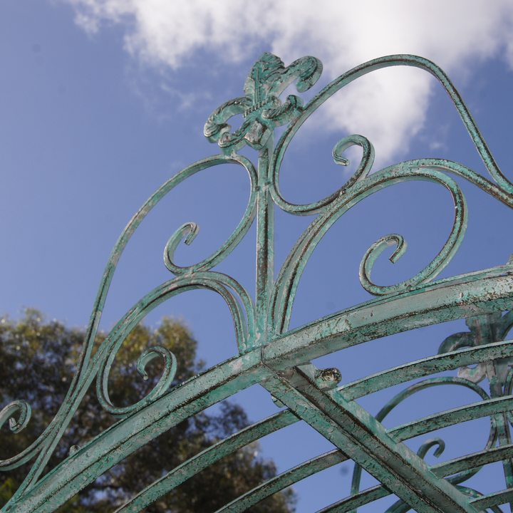 Arch Decorative Green Mottled White