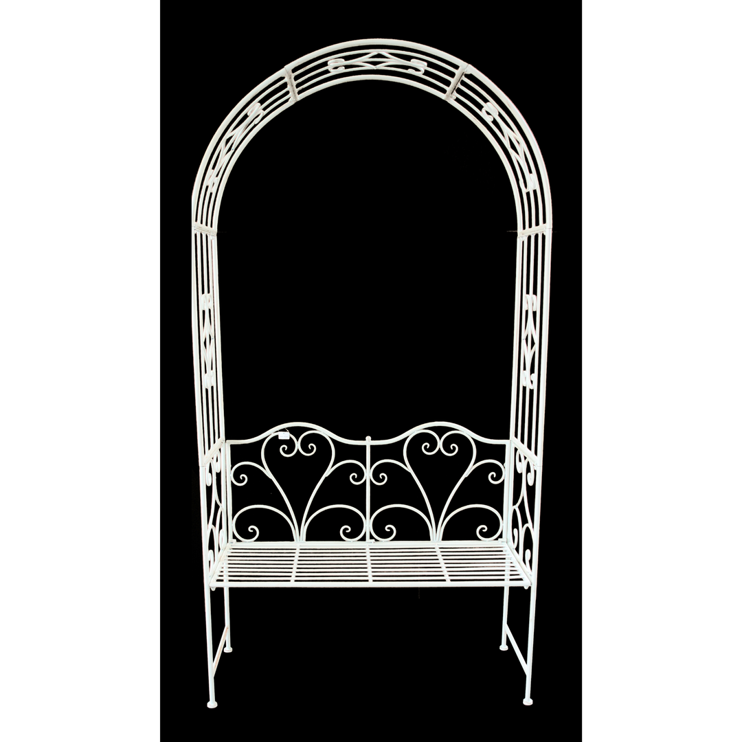 Garden Arch w/ Bench - Rustic Cream