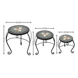 Side Tables - Mosaic top in Neutrals Set of 3