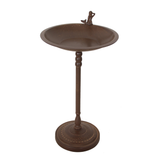 Bird Bath/Feeder - Rustic Brown with Cast Mermaid