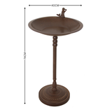 Bird Bath/Feeder - Rustic Brown with Cast Mermaid