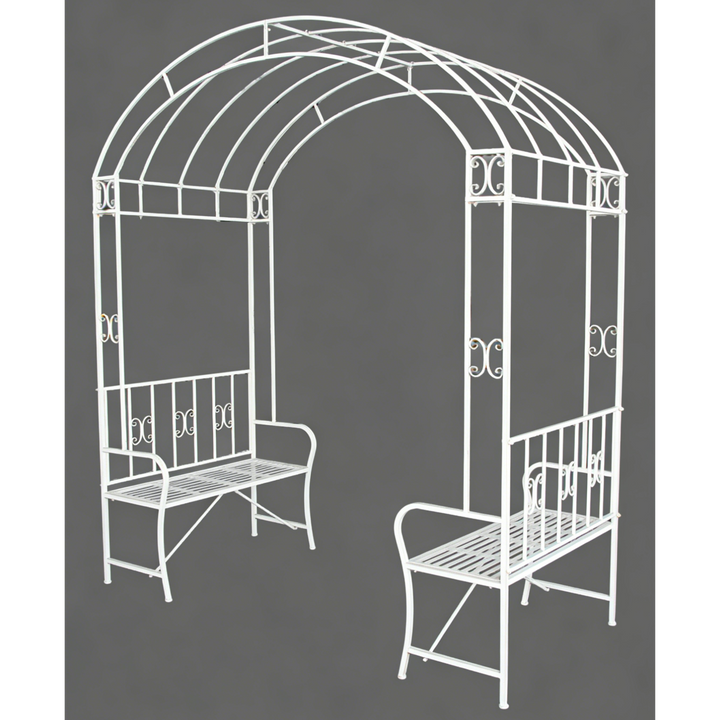 Garden Gazebo w/ Seats -  Cream