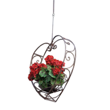 Hanging Planter - Heart Large Rustic Brown