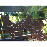 Garden Stake - Family Rooster, Hen, Chick