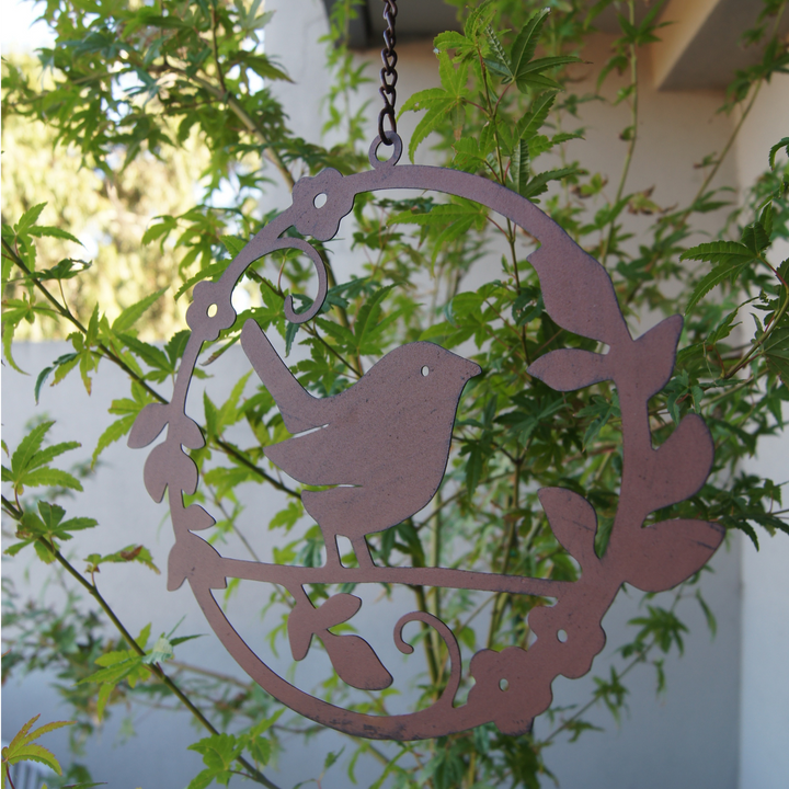Hanging Circle with Bird Head Down