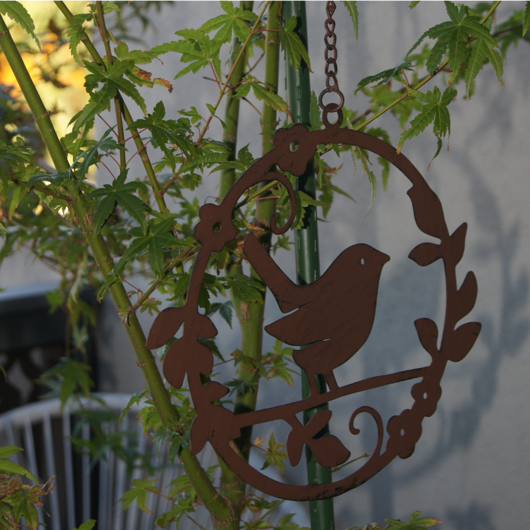 Hanging Circle with Bird Head Down