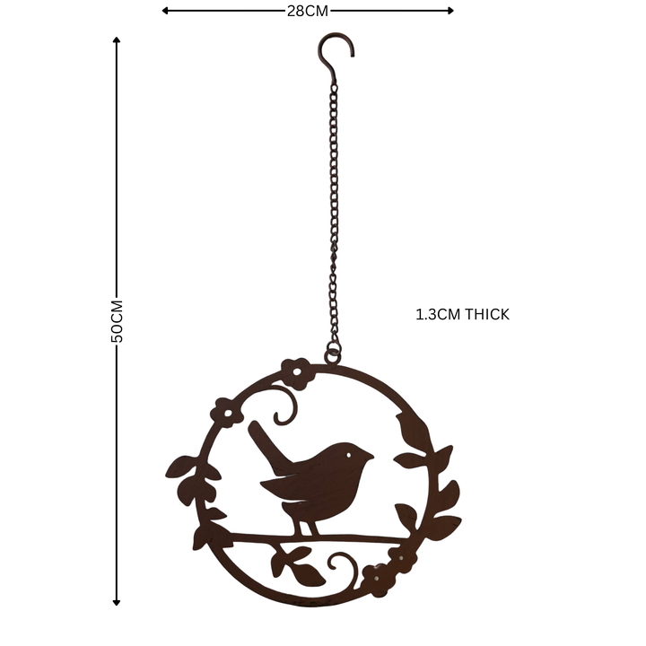Hanging Circle with Bird Head Down