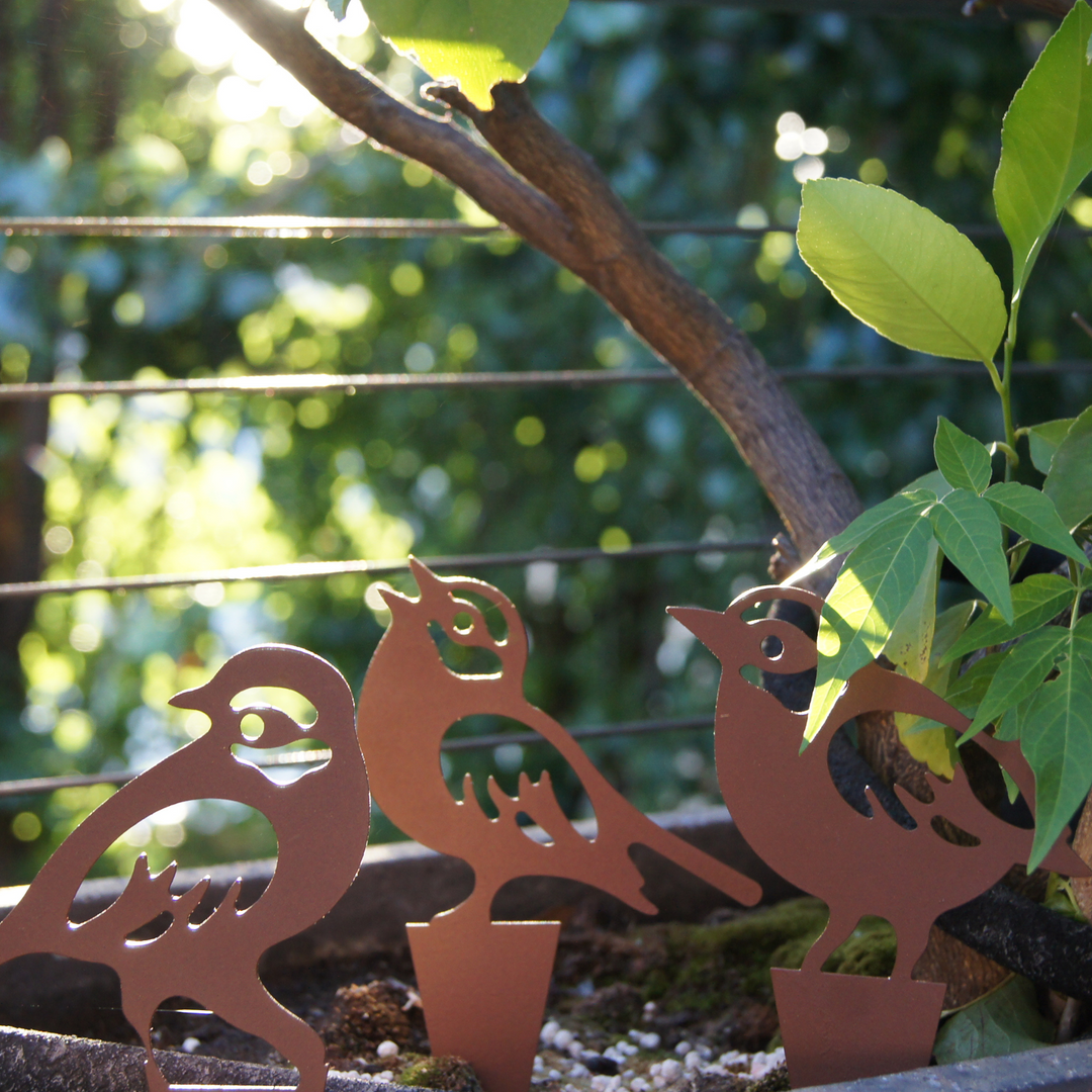 Garden Stake - Bird Set of 3