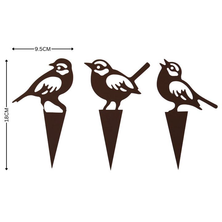 Garden Stake - Bird Set of 3