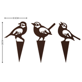 Garden Stake - Bird Set of 3