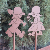 Garden Stake - Boy & Girl Set