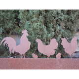 Garden Stake - Chicken Family