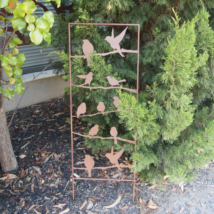 Garden Stake - Fence Metal Birds