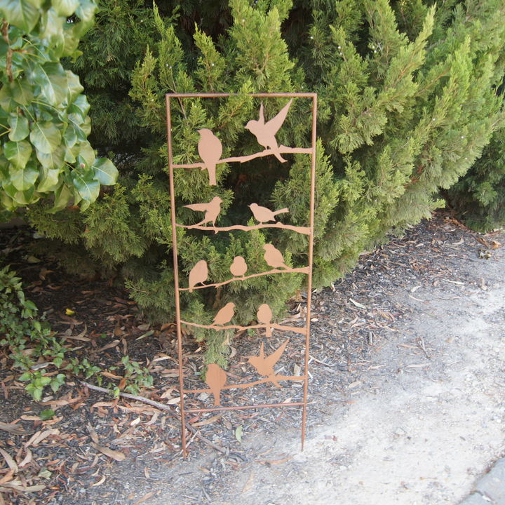 Garden Stake - Fence Metal Birds
