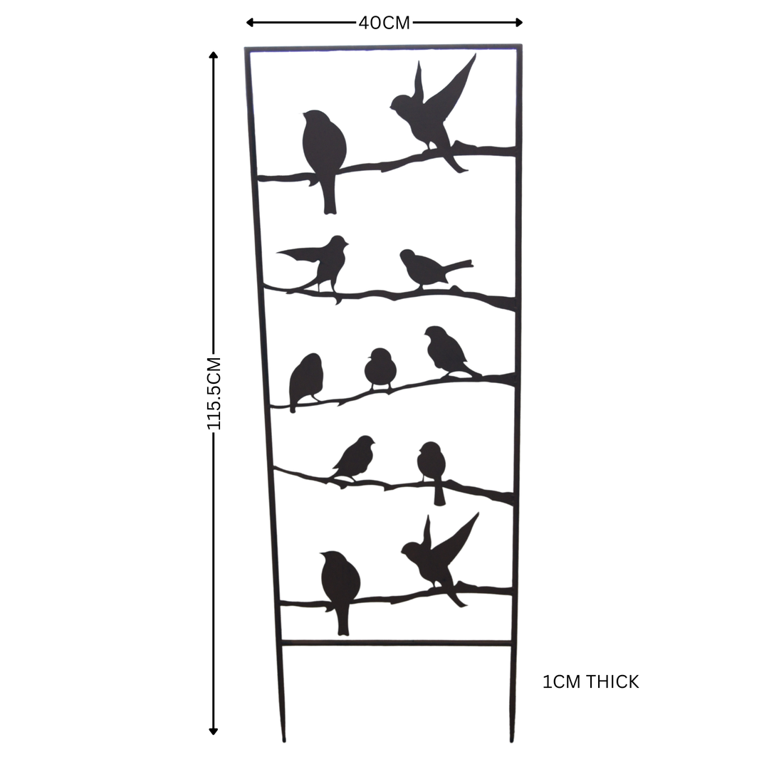 Garden Stake - Fence Metal Birds