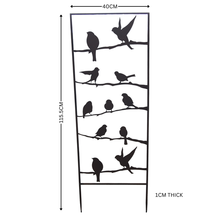 Garden Stake - Fence Metal Birds